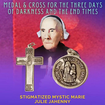 BUNDLE Scapular of Benediction and Protection - Cross of Pardon & Medal Our Mother of Good Guard